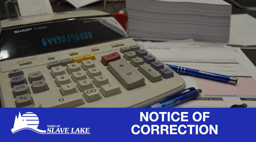 Notice of Correction - Taxes