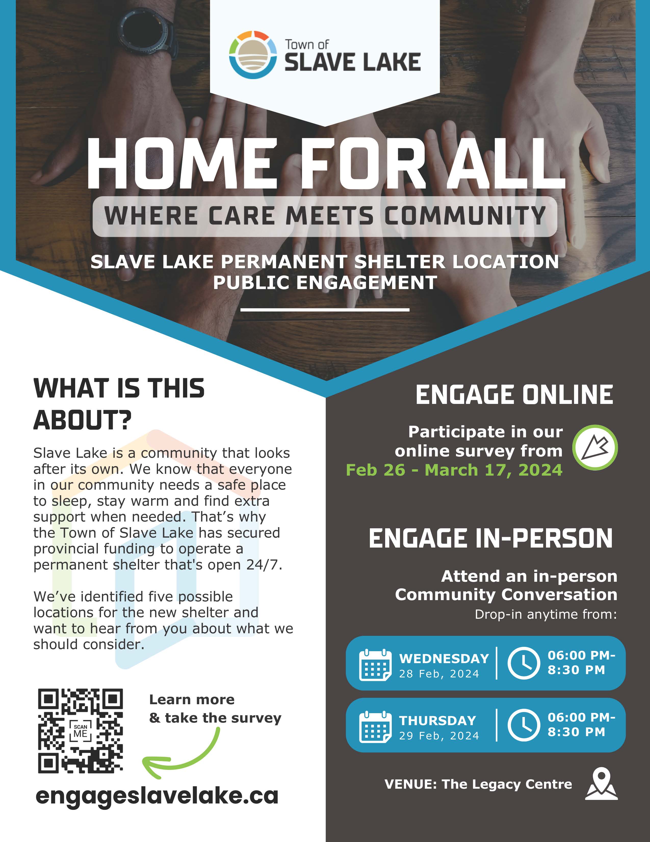 Web Poster - Slave Lake Engagement Home for All 