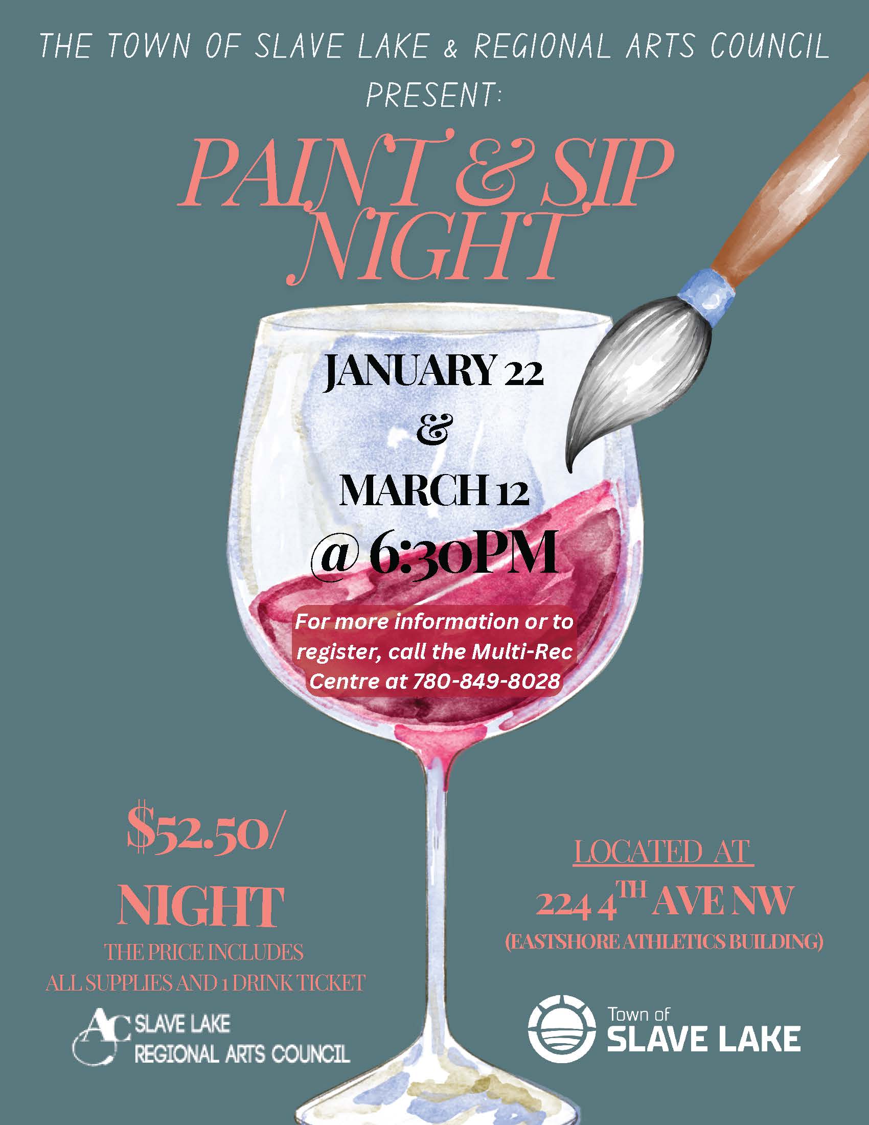Winter 2026 Paint  Sips Poster